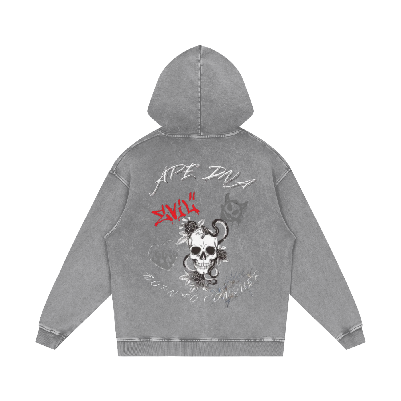 Ape Reaper Acid Wash Oversize Hoodie